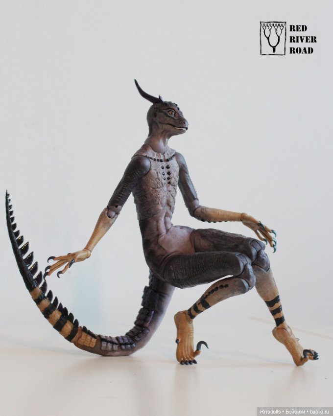Моя новая модель Виолесса, ящерица-девочка. От RRR's dolls