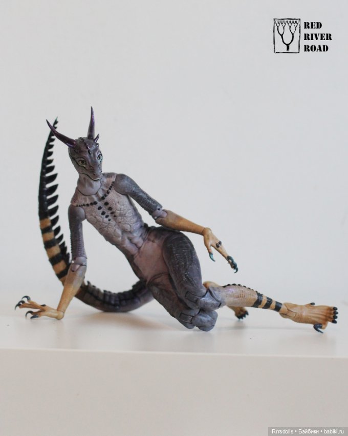 Моя новая модель Виолесса, ящерица-девочка. От RRR's dolls