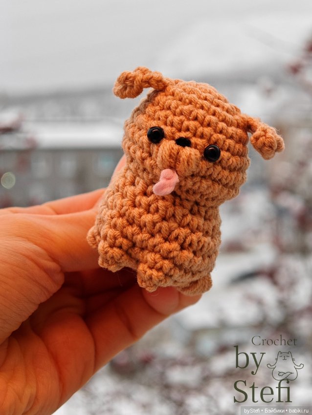 Собачка — Вязаные игрушки и амигуруми: крючком