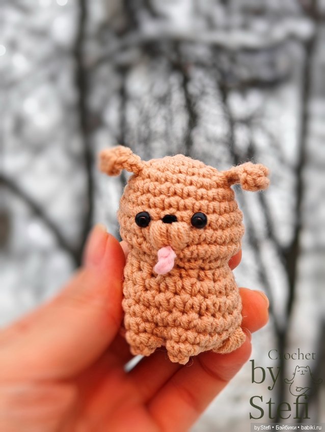 Собачка — Вязаные игрушки и амигуруми: крючком