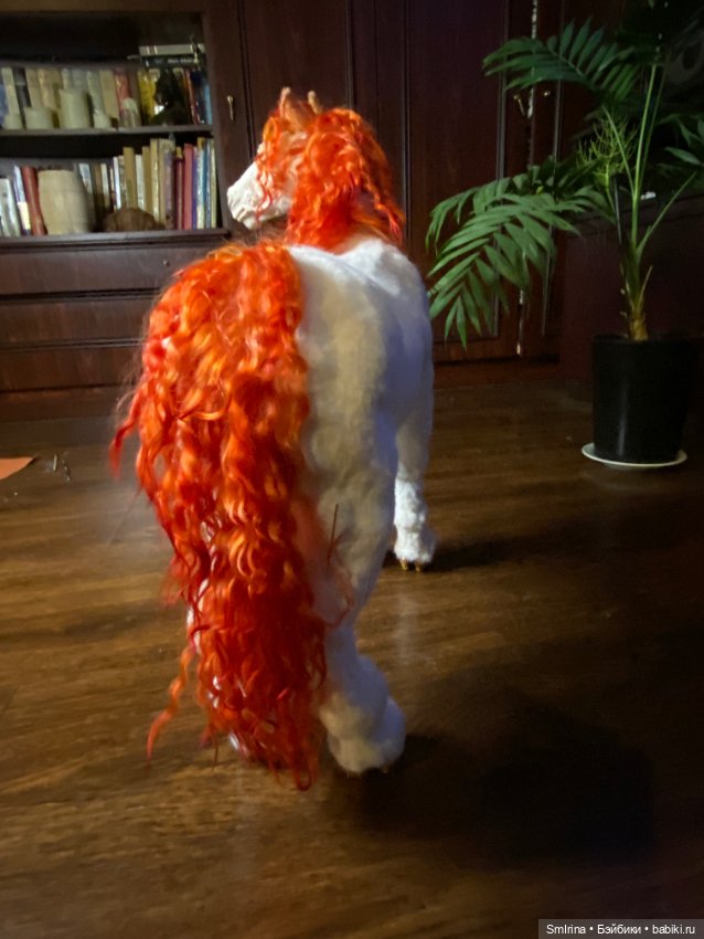 Чубарая лошадка — Игрушки в смешанной технике (мех и глина): Арт (фото 5)