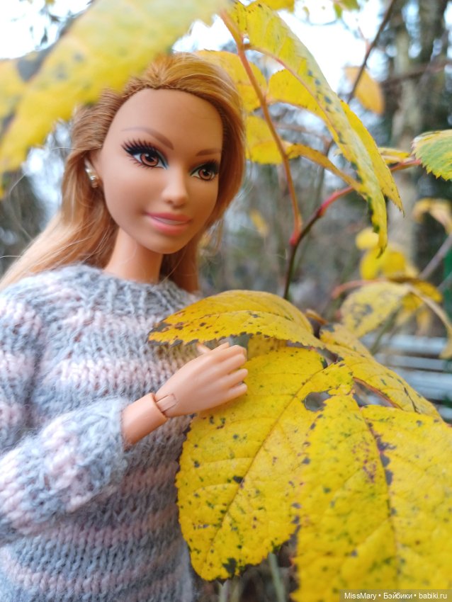 Аманда и опавшие жёлтые листья 🍂