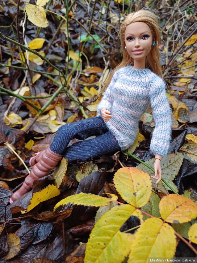 Аманда и опавшие жёлтые листья 🍂