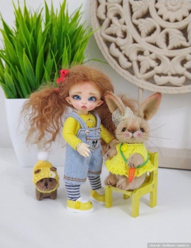 Куклы и зверики🐰🦝🐶🐘 — Авторские мишки Тедди и друзья: фото (фото 4)