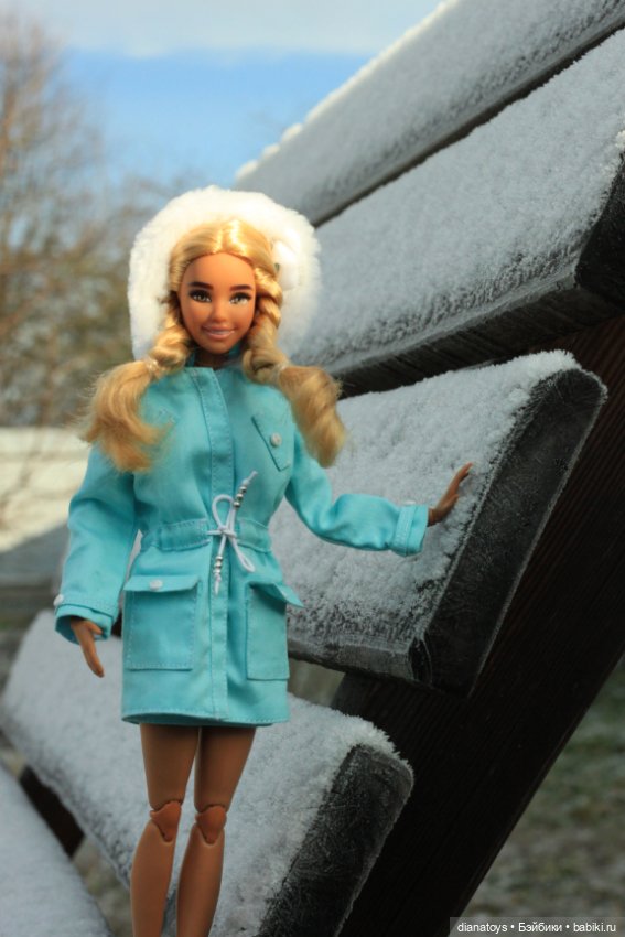 Первый снежок и моя Улыбашка 173 в новой курточке (фото 5)