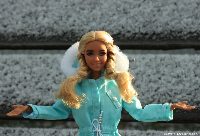 Первый снежок и моя Улыбашка 173 в новой курточке (фото 7)