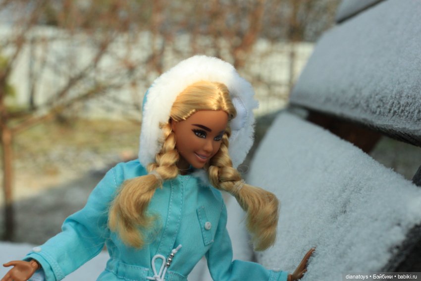 Первый снежок и моя Улыбашка 173 в новой курточке (фото 6)