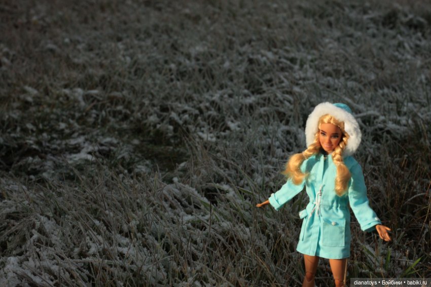 Первый снежок и моя Улыбашка 173 в новой курточке (фото 10)