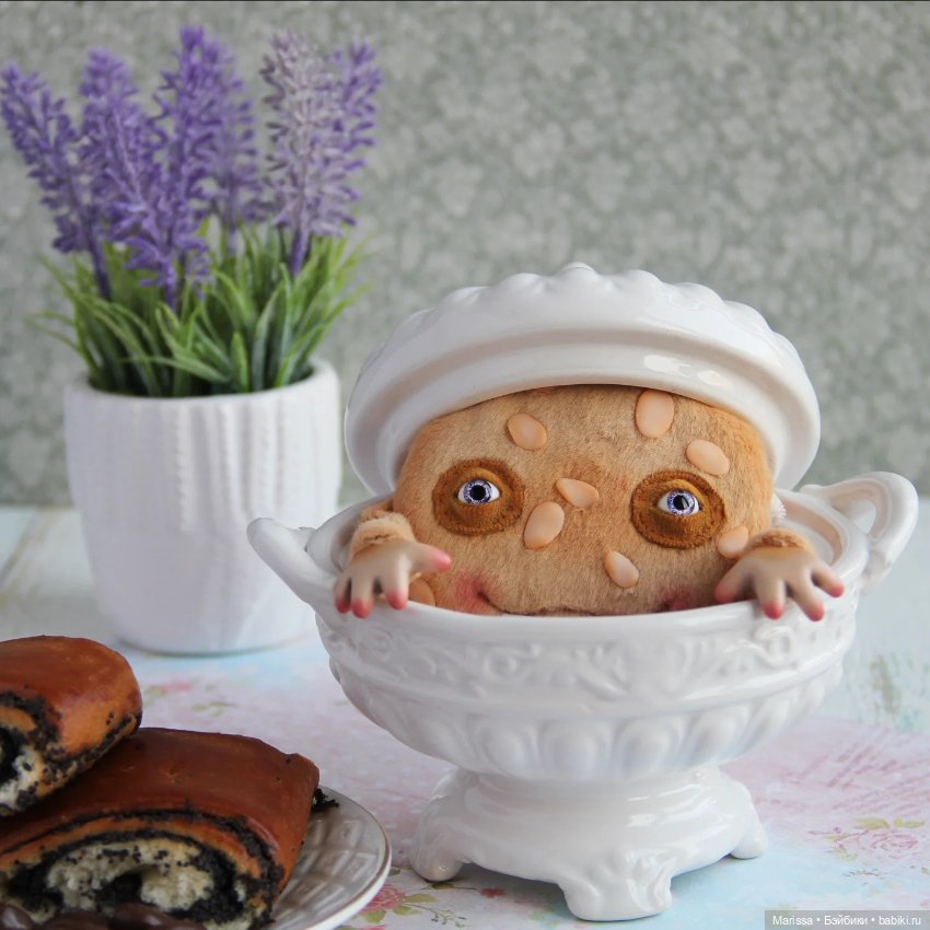 Чайные компаньоны — Игрушки в смешанной технике (мех и глина): Арт (фото 5)