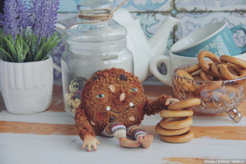 Чайные компаньоны — Игрушки в смешанной технике (мех и глина): Арт