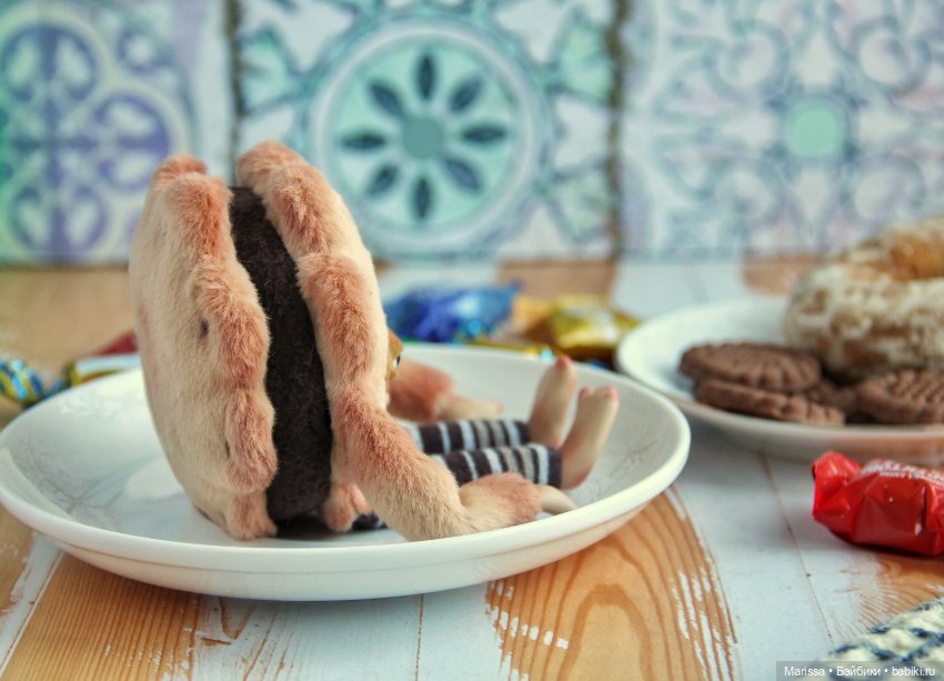 Чайные компаньоны — Игрушки в смешанной технике (мех и глина): Арт