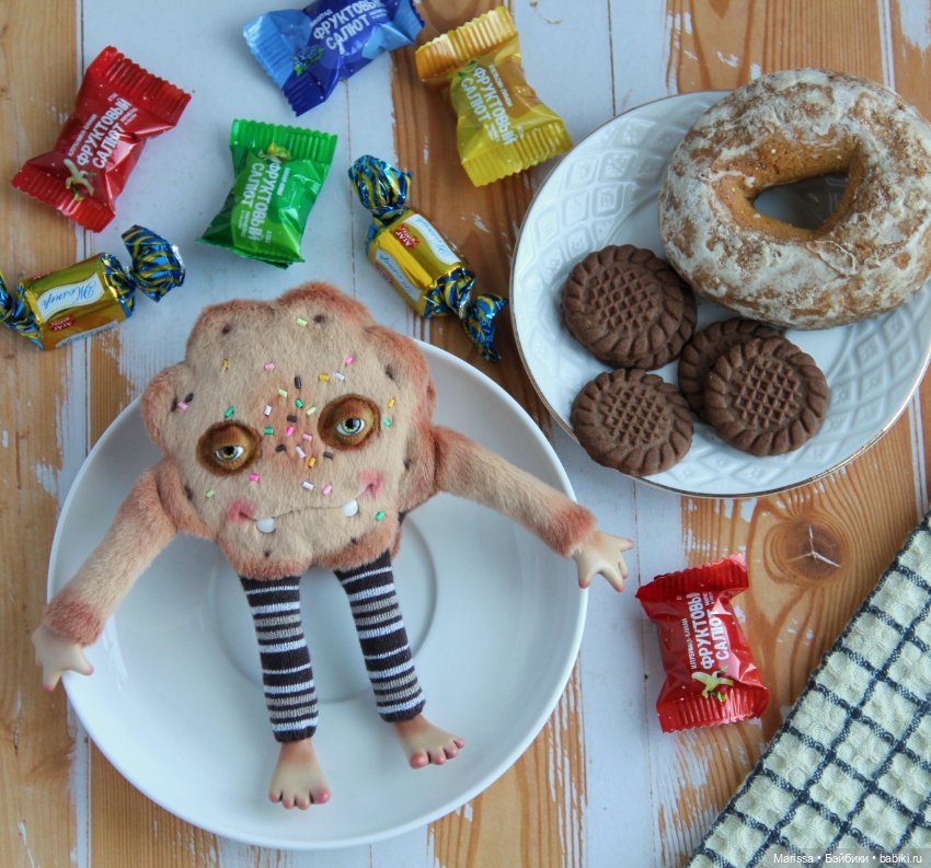 Чайные компаньоны — Игрушки в смешанной технике (мех и глина): Арт