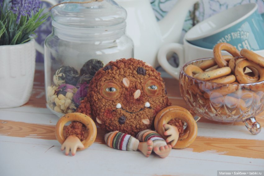 Чайные компаньоны — Игрушки в смешанной технике (мех и глина): Арт