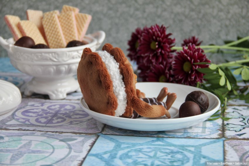 Чайные компаньоны — Игрушки в смешанной технике (мех и глина): Арт