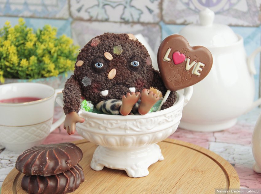 Чайные компаньоны — Игрушки в смешанной технике (мех и глина): Арт