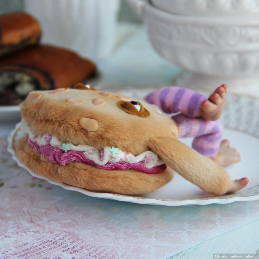 Чайные компаньоны — Игрушки в смешанной технике (мех и глина): Арт (фото 6)