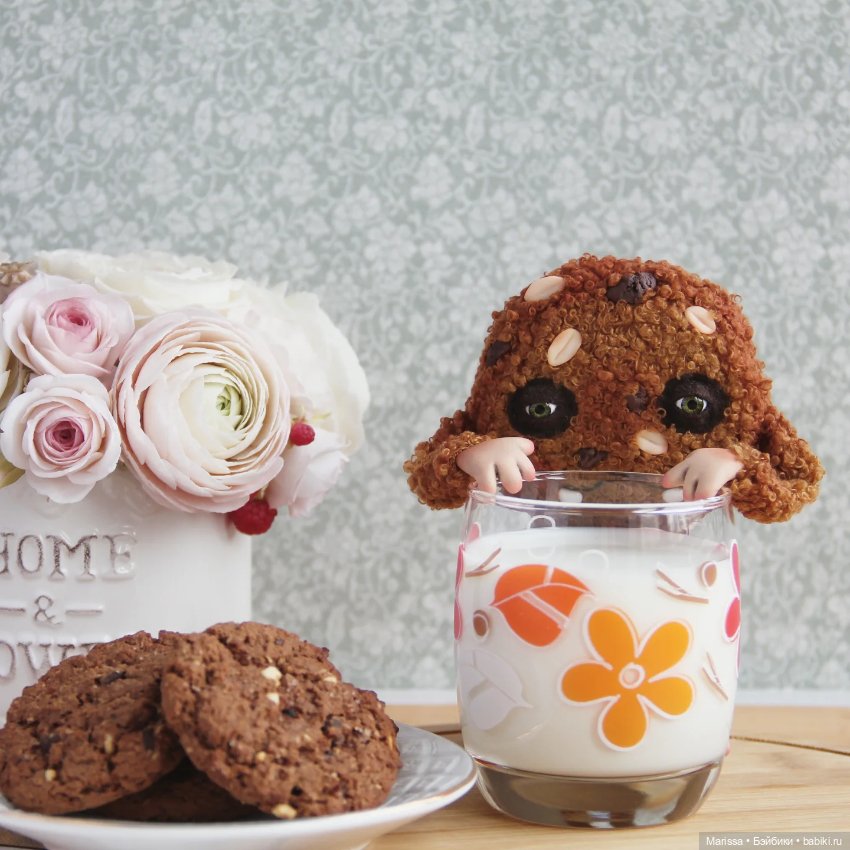 Чайные компаньоны — Игрушки в смешанной технике (мех и глина): Арт (фото 4)