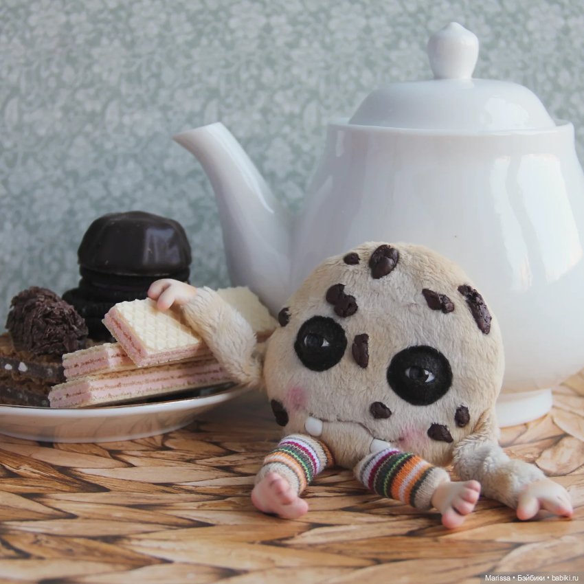 Чайные компаньоны — Игрушки в смешанной технике (мех и глина): Арт