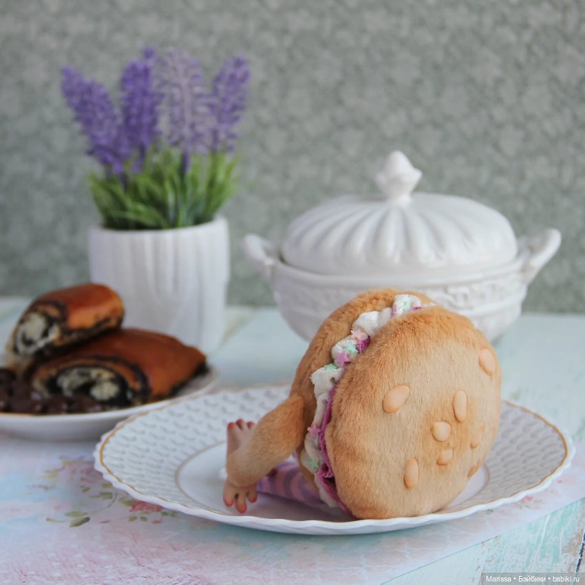 Чайные компаньоны — Игрушки в смешанной технике (мех и глина): Арт