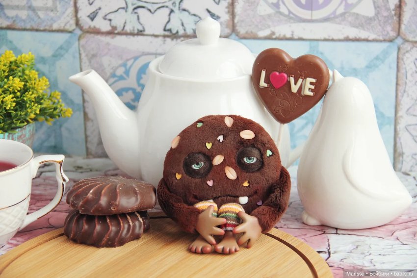 Чайные компаньоны — Игрушки в смешанной технике (мех и глина): Арт