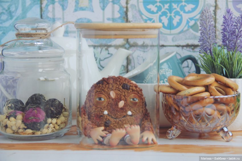 Чайные компаньоны — Игрушки в смешанной технике (мех и глина): Арт