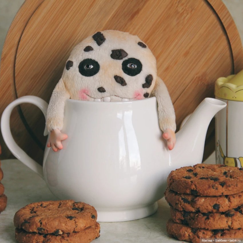 Чайные компаньоны — Игрушки в смешанной технике (мех и глина): Арт (фото 9)