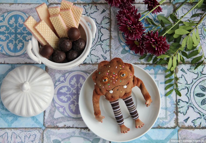 Чайные компаньоны — Игрушки в смешанной технике (мех и глина): Арт