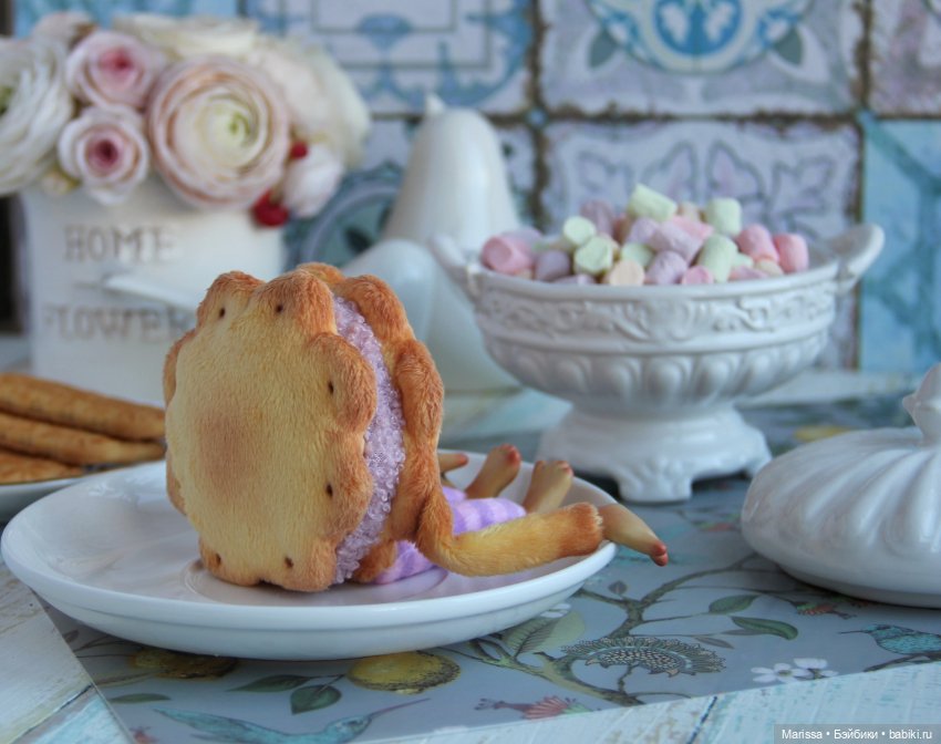 Чайные компаньоны — Игрушки в смешанной технике (мех и глина): Арт