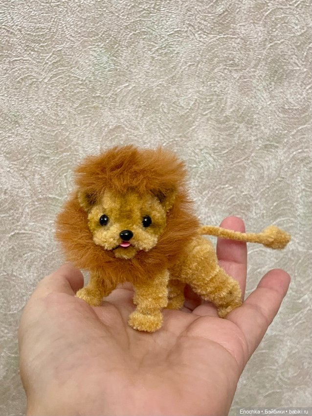 Львенок из проволоки — Авторские игрушки из разных материалов: синельная проволока