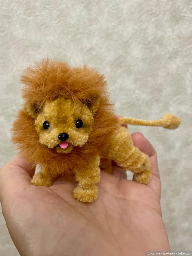 Львенок из проволоки — Авторские игрушки из разных материалов: синельная проволока (фото 5)