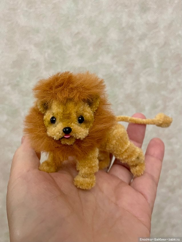 Львенок из проволоки — Авторские игрушки из разных материалов: синельная проволока (фото 3)