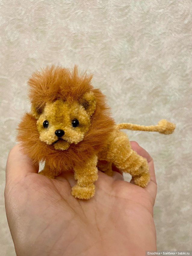 Львенок из проволоки — Авторские игрушки из разных материалов: синельная проволока (фото 6)