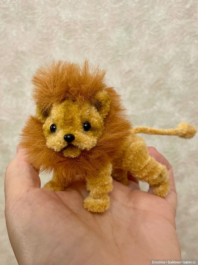 Львенок из проволоки — Авторские игрушки из разных материалов: синельная проволока (фото 7)