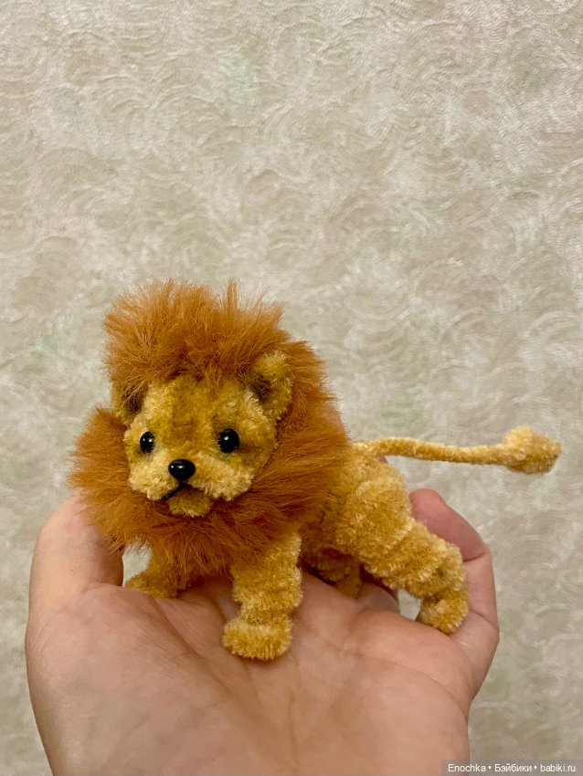 Львенок из проволоки — Авторские игрушки из разных материалов: синельная проволока (фото 9)