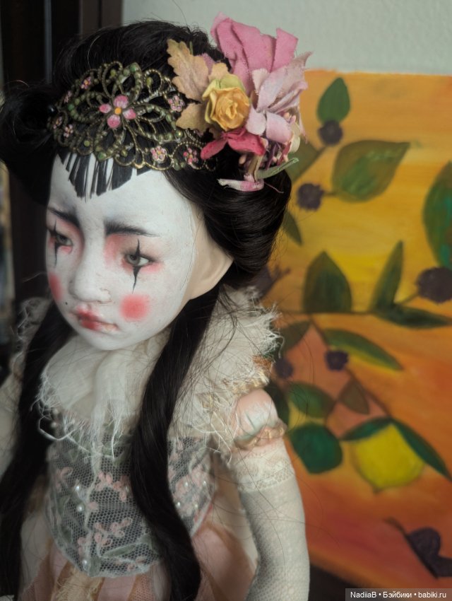 Beatrice Perini большая шарнирная фарфоровая кукла ООАК (фото 5)