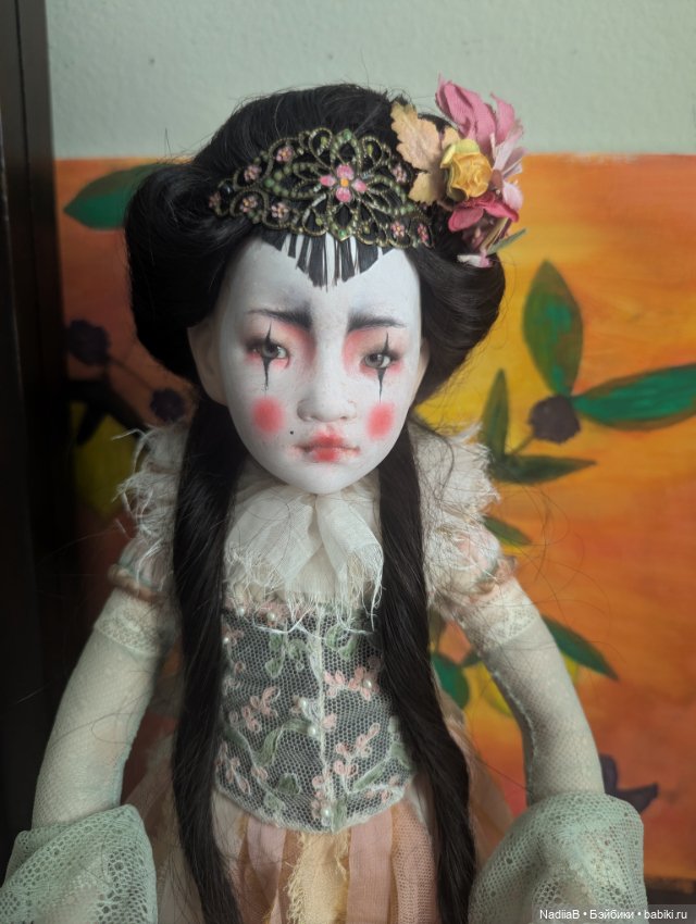 Beatrice Perini большая шарнирная фарфоровая кукла ООАК (фото 9)