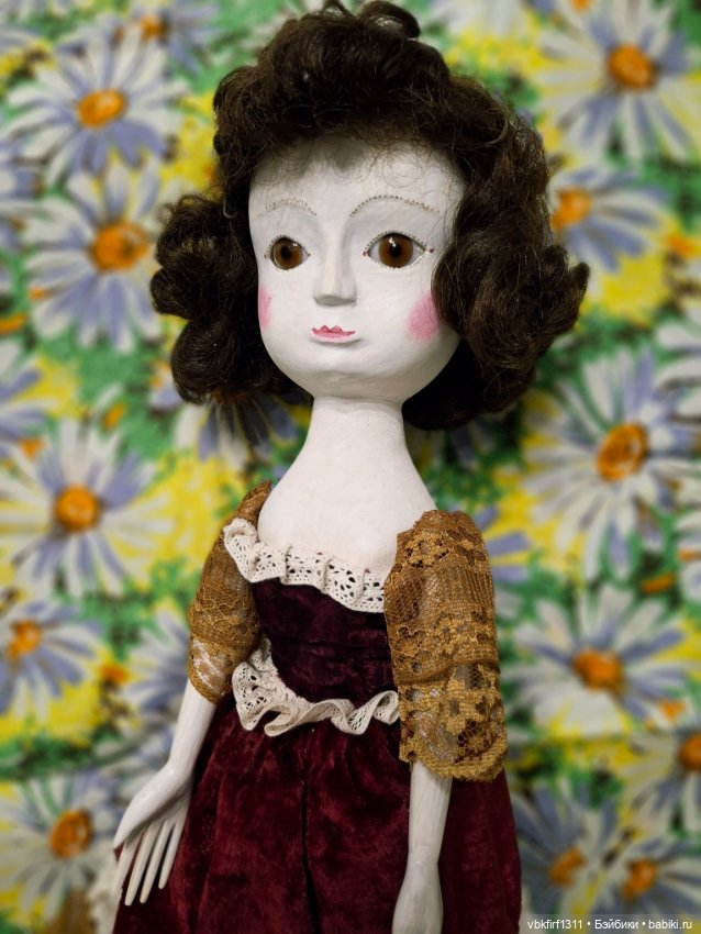 Королева Анна,реплика старинных кукол (фото 5)