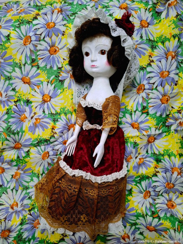 Королева Анна,реплика старинных кукол (фото 6)