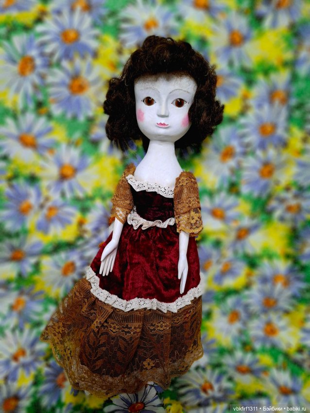 Королева Анна,реплика старинных кукол (фото 3)