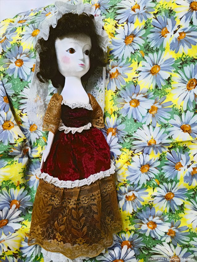 Королева Анна,реплика старинных кукол (фото 7)