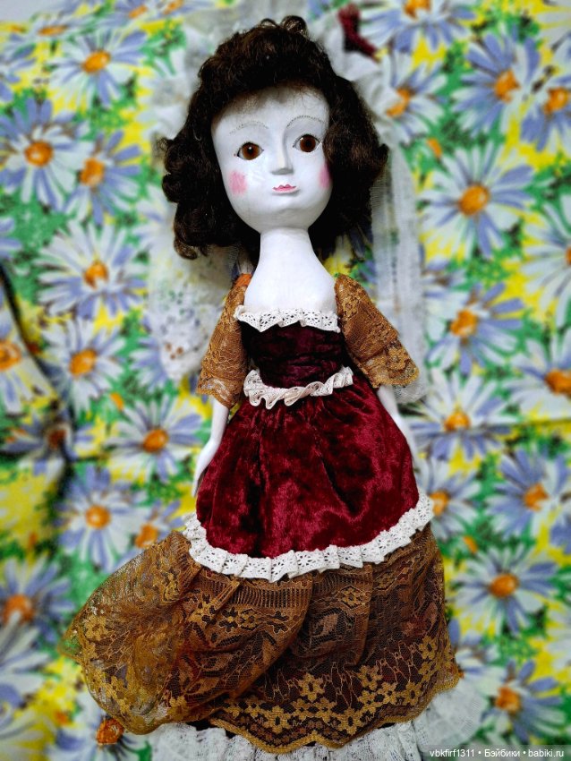 Королева Анна,реплика старинных кукол (фото 8)