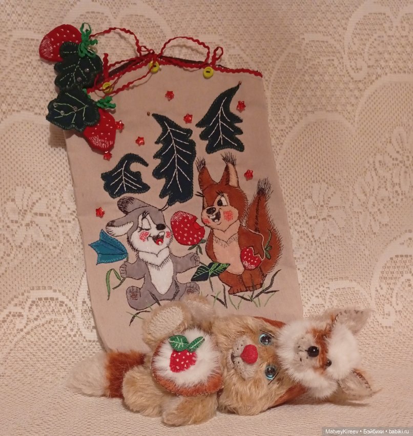 Клубничка — Авторские мишки Тедди и друзья: фото (фото 2)