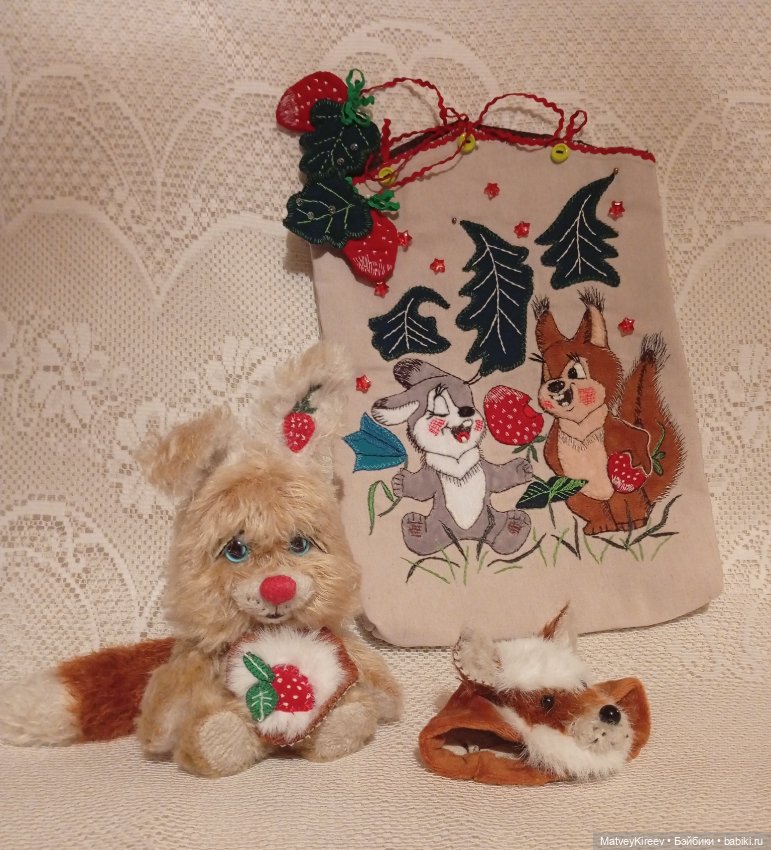 Клубничка — Авторские мишки Тедди и друзья: фото (фото 3)