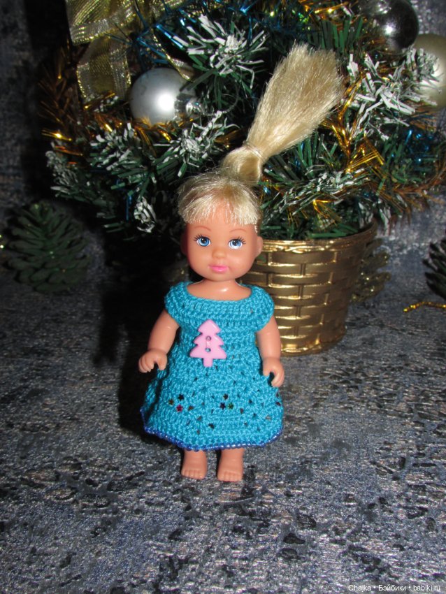 Вязаные платья на кукол Evi simba — Еви (11 см) - "Зимний Лес". Предновогодний показ "Рождественская Сказка для кукол"