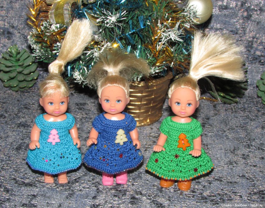 Вязаные платья на кукол Evi simba — Еви (11 см) - "Зимний Лес". Предновогодний показ "Рождественская Сказка для кукол"