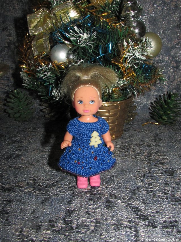 Вязаные платья на кукол Evi simba — Еви (11 см) - "Зимний Лес". Предновогодний показ "Рождественская Сказка для кукол"