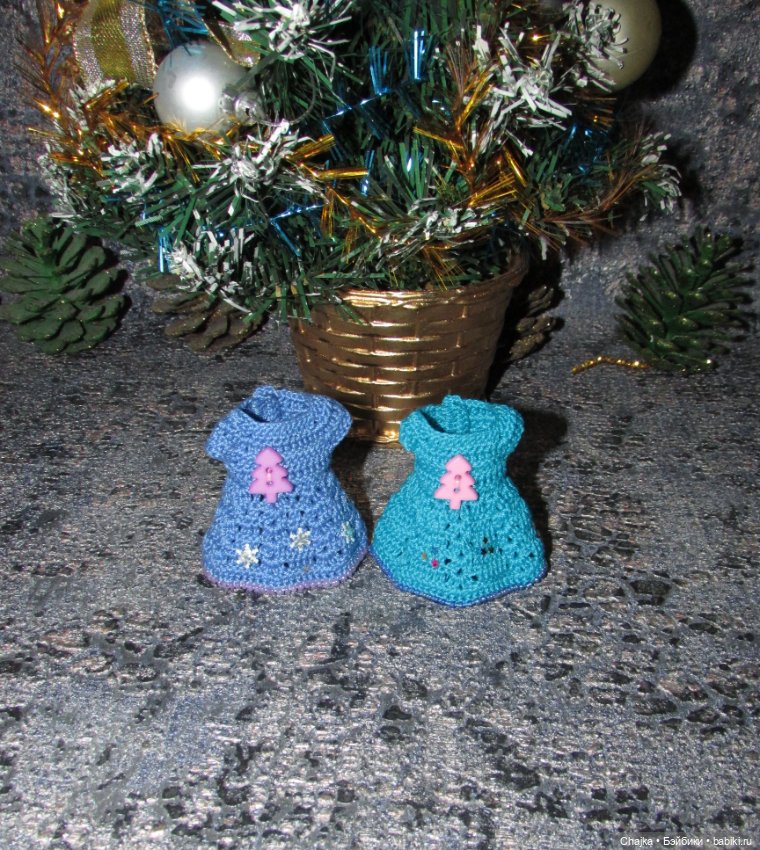 Вязаные платья на кукол Evi simba — Еви (11 см) - "Зимний Лес". Предновогодний показ "Рождественская Сказка для кукол"