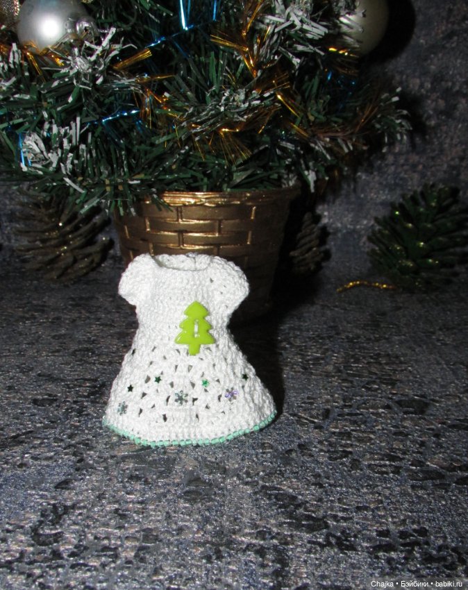 Вязаные платья на кукол Evi simba — Еви (11 см) - "Зимний Лес". Предновогодний показ "Рождественская Сказка для кукол" (фото 8)