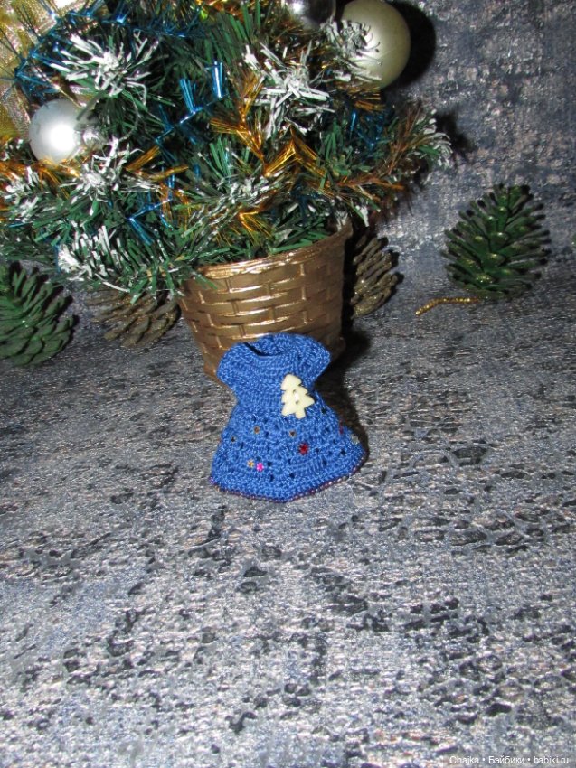 Вязаные платья на кукол Evi simba — Еви (11 см) - "Зимний Лес". Предновогодний показ "Рождественская Сказка для кукол" (фото 7)