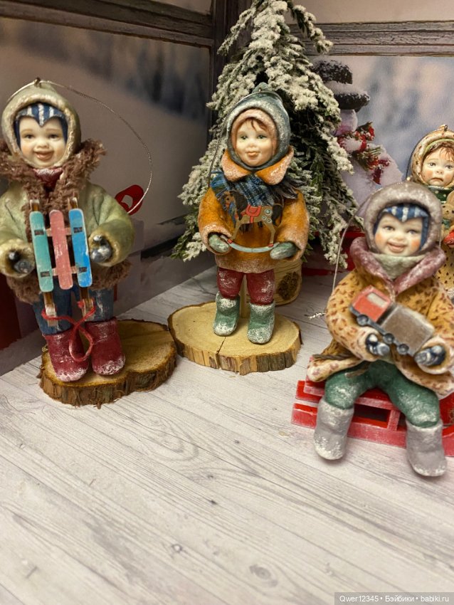 Мои Ватные игрушки - нашли свои волшебные Елочки